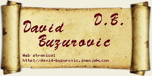 David Buzurović vizit kartica